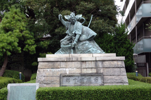 九代目市川團十郎の銅像
